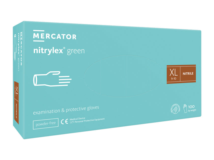 GUANTI NITRILE NITRYLEX LIGHT GREEN - extra large